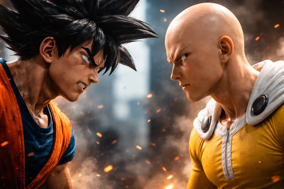 Quelle est la différence entre Goku et Saitama dans leur approche du combat ?